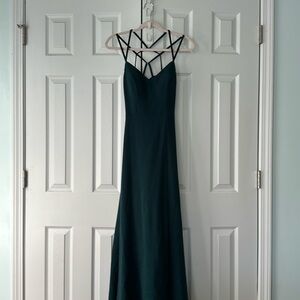 Dark Green Sparkly Maxi Dress